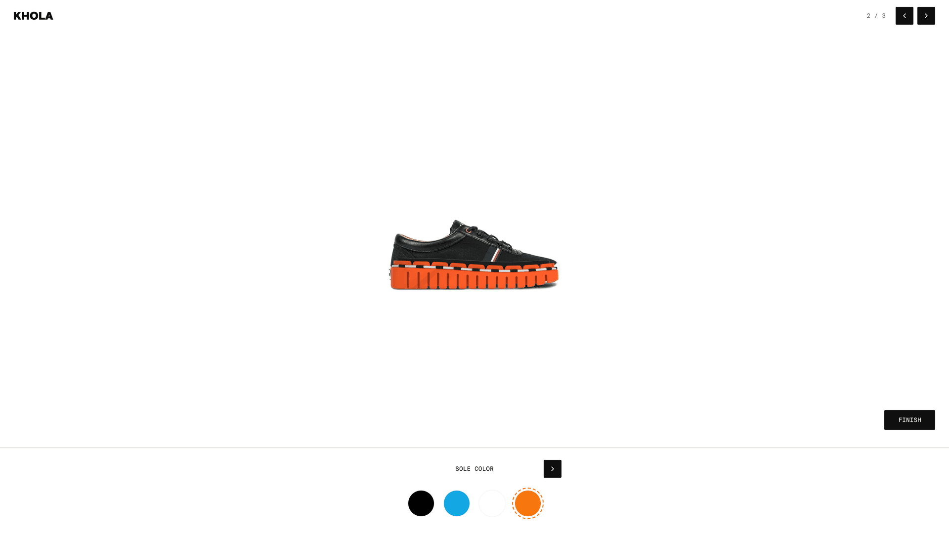 KHOLA configurator custom shoe builder