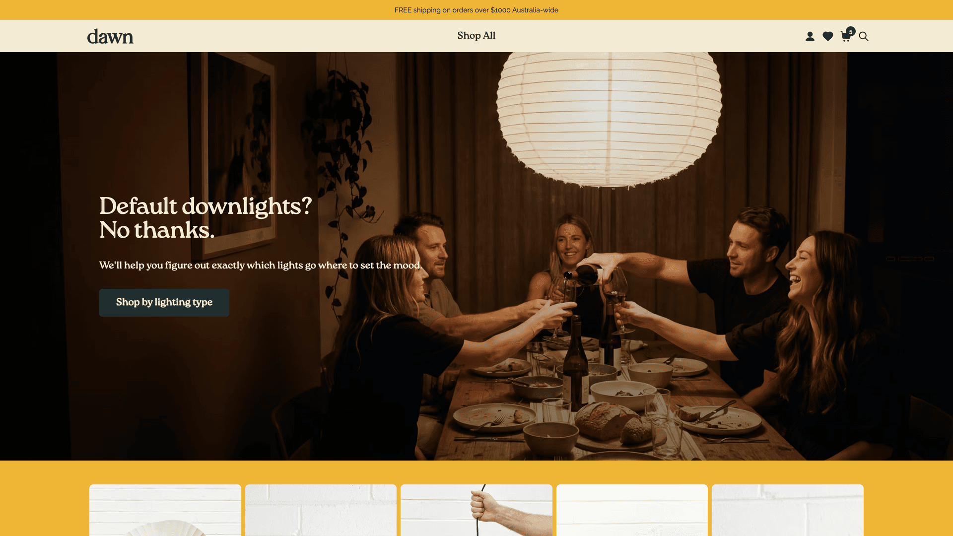 Dawn Lighting homepage