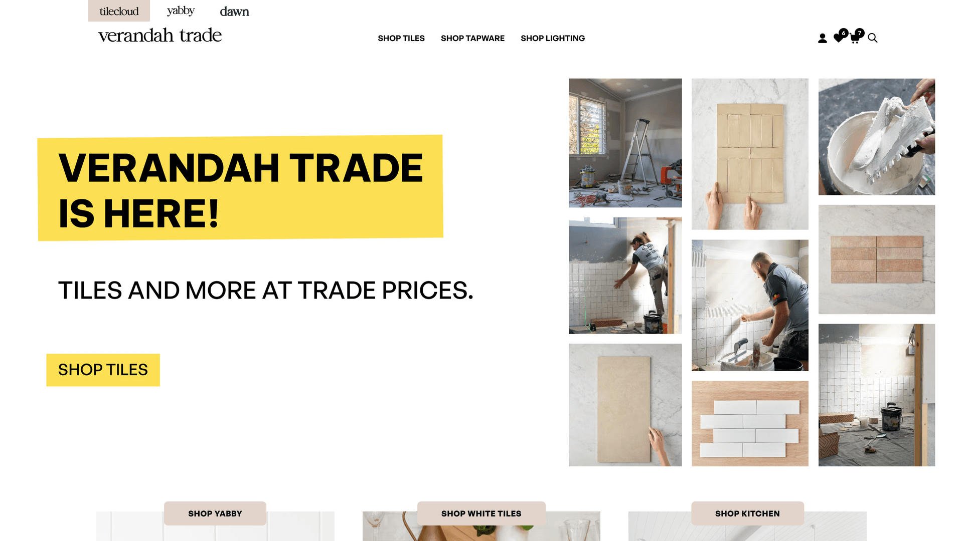 Verandah Trade homepage