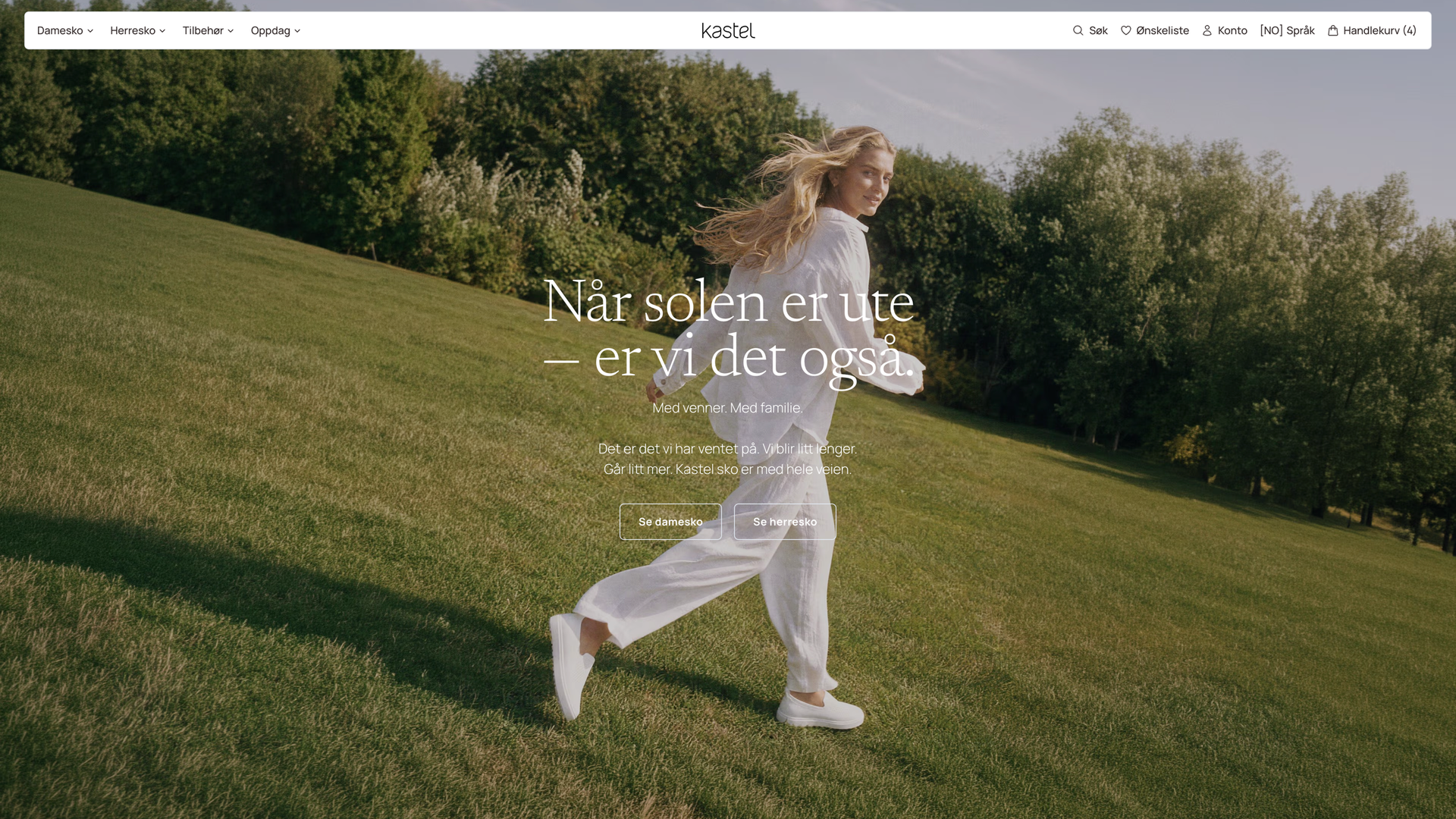 Kastel storefront homepage